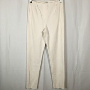 Tyler Boe Pants Womens Sz‎ 6 White Ivory Cotton Stretch Pull On Skinny Ankle